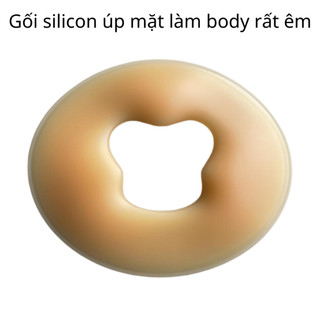 [ KHÔNG BỊ RƠI] Gối silicon loại cao cấp, úp mặt làm body rất êm
