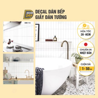 Decal Dán Bếp Decor24h DGB-112 Giấy Dán Tường Nhà Tắm Chống Thấm Nước Mẫu Ô Gạch