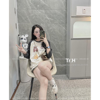 Áo thun pha tay full màu
