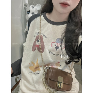 Áo thun pha tay full màu
