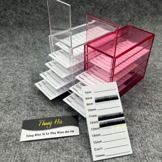 Kệ mica 5 tầng để line mi,có đánh số-độ cong - kệ meka để line mi - Thúy Hà