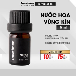 Nước hoa vùng kín nam smartmen lưu hương đến 8 giờ, thơm dễ chịu và dịu mát, khử mùi khó chịu 5ml