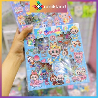 [Labubu] Hộp 100 Tấm Sticker Labubu Hình Dán Chống Nước Trang Trí Sổ Sách Dễ Thương Đồ Chơi Trẻ Em