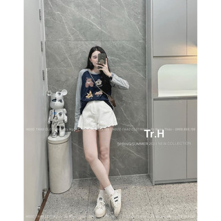 Áo thun pha tay full màu