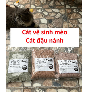 Cát đậu phụ Tofu VCAT 3L Cát vệ sinh cho mèo và Hamster làm từ bã đậu nành Hữu cơ hòa tan