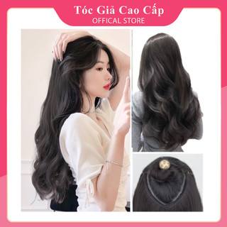 Tóc giả kẹp xoăn v50 🎀🎀freeship🎀🎀 kẹp 6 phím, hq230-45cm