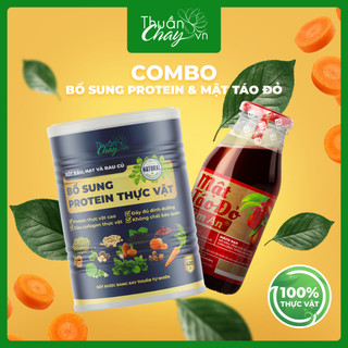 COMBO BỔ SUNG PROTEIN THỰC VẬT 420g & MẬT TÁO ĐỎ TÂM AN 250ml - Bột ngũ cốc đậu hạt rau củ