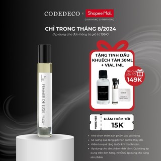 Tinh dầu thơm codedeco femme de luxe 10ml, thanh lịch, quý phái, chai lăn 10ml
