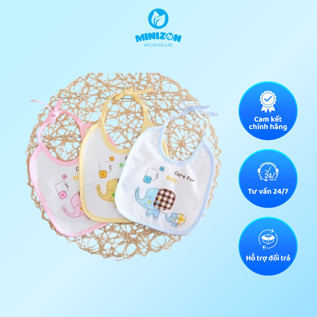 Yếm xô buộc dây xuất Nhật mềm mại siêu thấm hút cho bé | Minizon Kids