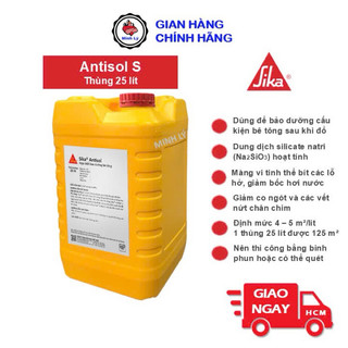 Hợp Chất Bảo Dưỡng Bê Tông Sika Antisol S - Can 25 lít – Gốc Vô Cơ Tăng Độ Bền Giảm Co Ngót