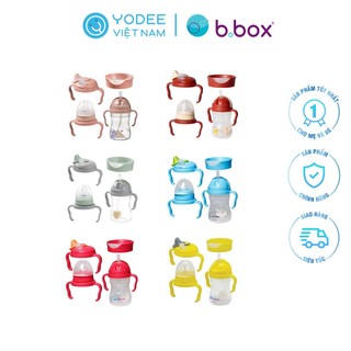 b.box Bộ bình nước 4 nắp thay thế tiện dụng cho 4 giai đoạn phát triển của bé 240ml