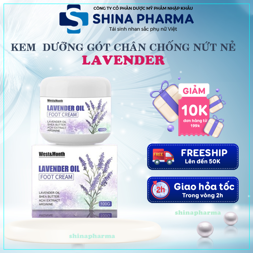 Kem Dưỡng Chân Lavender Giúp Phục Hồi Nứt Nẻ Gót Chân, Kích Thích Da Mềm Mại - Kem Dưỡng Sáng Tạo Với Tinh Dầu Lavender