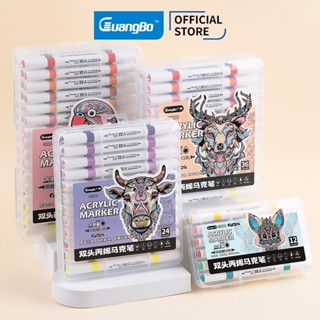 Bút Marker Acrylic 2 đầu thân tròn cao cấp GuangBo mã H02313-14-15-16