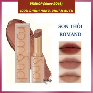 Son thỏi romand ,son romand Siêu Lì Cao Cấp Hàn Quốc Romand New Zero Matte Lipstick 3g