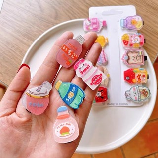 Set 10 Kẹp Tóc Xinh Xắn Thời Trang Cho Bé Gái KT28-9 Thức Uống Hot Trend