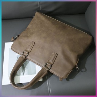 Cặp xách da công sở đựng laptop tài liệu văn phòng, túi xách da thời trang cao cấp kiểu dáng doanh nhân, màu nâu