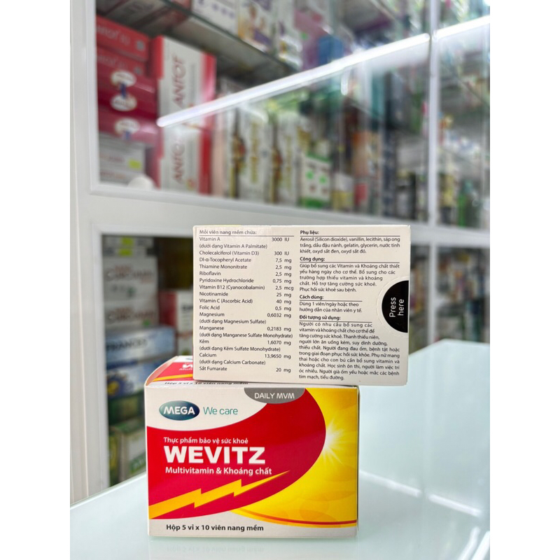 Viên uống vitamin tổng hợp Wevitz -Bổ sung Multivitamin & Khoáng Chất ⚡chính hãng⚡