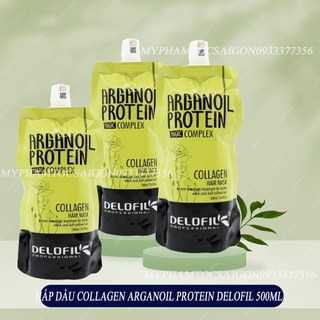 (CHÍNH HÃNG)Hấp Dầu Collagen Delofil Arganoil Protein Siêu Mượt Dạng Túi 500ml