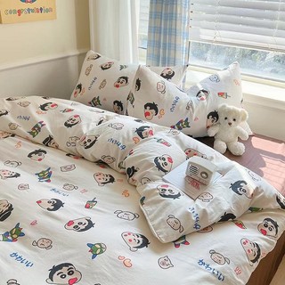 Bộ chăn ga gối REE Bedding Cotton đũi KOREA CTD265 mềm mịn hoạ tiết cute đủ size giường nệm