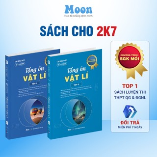 Vật lý 12 Chương trình SGK mới: Tổng ôn vật lý ôn thi thpt quốc gia 2025, đánh giá năng lực Moonbook