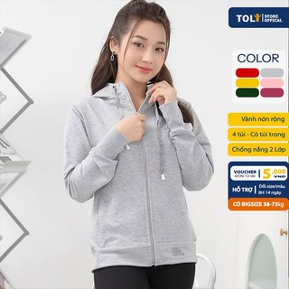 Áo khoác nữ TOLI có túi trong, vành mũ rộng chống nắng tốt, vải dày dặn cao cấp, có bigisze 
