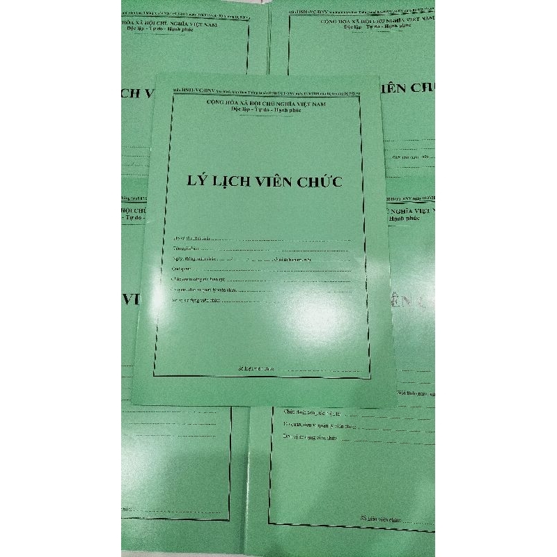 Lý lịch viên chức (combo 10 quyển)