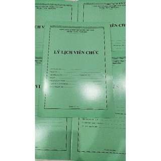 Lý lịch viên chức (combo 10 quyển)