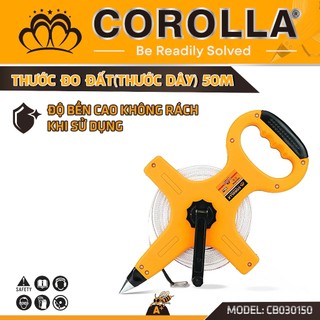 Thước dây, thước cuộn 50m cao cấp chính hãng corolla số vạch rõ ràng, đo lường nhanh gọn,chính xác