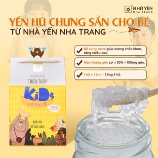 Yến xuất khẩu cho bé Thiên Thủy Kids Hmo & Canxi+ Hộp 9 lọ giúp bé tăng cường miễn dịch Nhà Yến