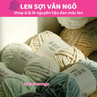  Len nhung mèo móc thú bông  cuộn 50gr   26304  