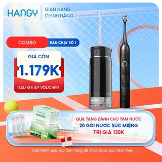 [Combo] Máy tăm nước Siêu Âm nhỏ gọn HM23 và Bàn Chải Điện thông minh HY23 Pro