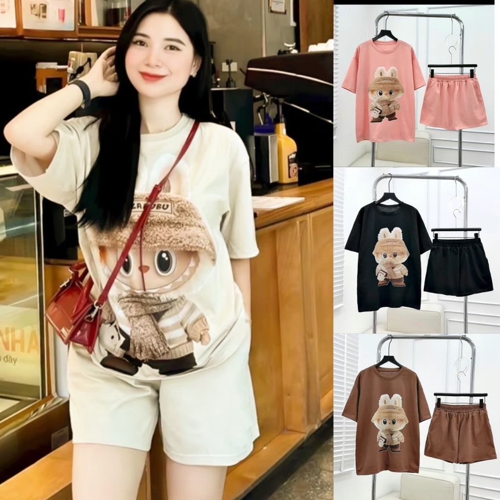 Bộ Quần Áo Thun Nam Nữ Form Rộng BỘ LBB