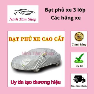 Bạt phủ ô tô - bạt phủ xe ô tô - 3 lớp cao cấp, chống nắng, chống mưa, chống cháy