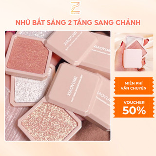 Nhũ bắt sáng phấn highlight 2 tầng lung linh phấn lì hot trend Zentop