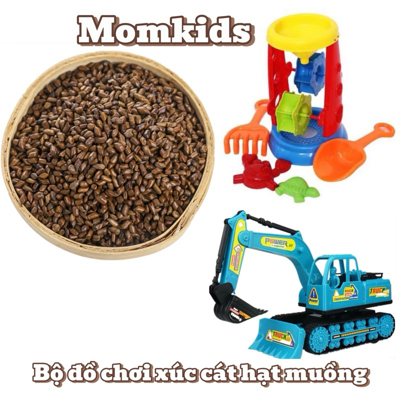 Combo sỉ hạt muồng kèm 2b đồ chơi xúc cát