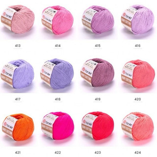 Len YarnArt Baby Cotton (Bảng màu 2) (cuộn 50gr)