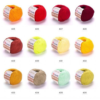 Len YarnArt Baby Cotton (Bảng màu 2) (cuộn 50gr)