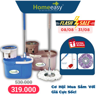 [TẶNG 2 SP] Bộ Lau Xoay 360 Độ Homeeasy HO-65 - Ảnh Thực Tế Dưới Mô tả
