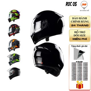 Mũ bảo hiểm fullface 2 kính ROC 05 chính hãng  (Tặng đuôi gió + tem số theo tỉnh)