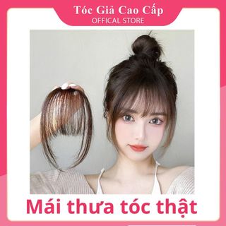 Tóc mái giả - Mái Thưa Tóc Thật 100% - hàng dệt tay cao cấp