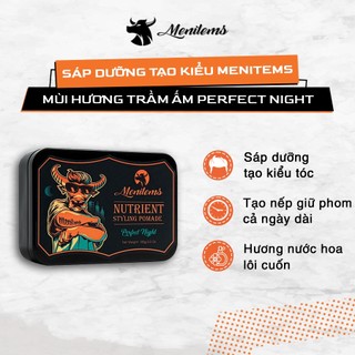Sáp vuốt tóc Menitems, sáp vuốt tóc nam Pomade, giữ nếp, tạo kiểu lên đến 10H lưu hương lâu nước hoa Perfect Night