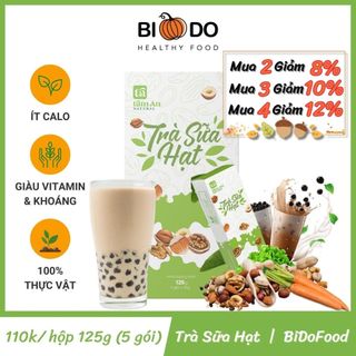 Trà Sữa Gói Tự Pha Từ Sữa Hạt 125g - Bí Đỏ Food - Trà Sữa Giảm Cân Thuần Thực Vật