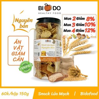 Snack Lúa Mạch Không Bột Ngọt - Bí Đỏ Food - Ăn Vặt Healthy, Thuần Thực Vật, Giảm Cân.