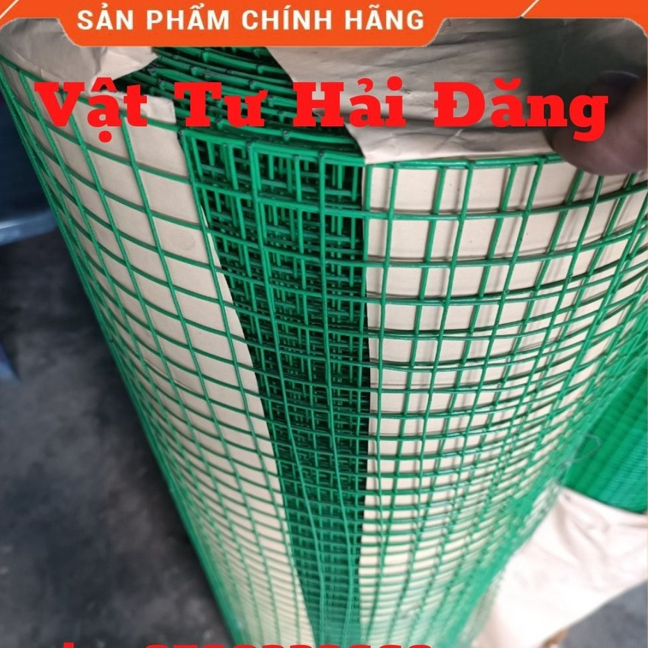 (kHỔ 1M VÀ KHỔ 1,2M)Lưới sắt bọc nhựa,mắt lưới màu xanh( Lỗ ô vuông 1cm và 2cm)