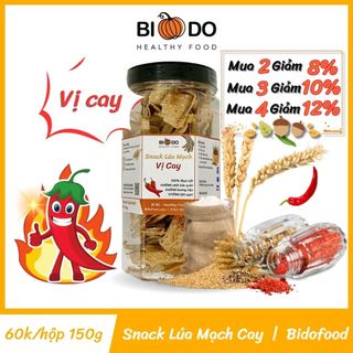 Snack Lúa Mạch Cay Xè - Bí Đỏ Food - Ăn vặt healthy, thuần thực vật, giảm cân