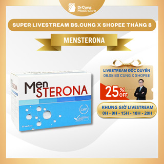Bác Sĩ Cung Mensterona - Bổ Tinh Trùng, Tăng Cường Sinh Lý Nam, Tăng Sức Đề Kháng, Tăng Thụ Thai (Hộp 30 gói)