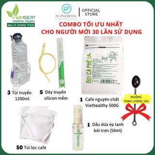 [COMBO 30N] Cà Phê + Dụng Cụ thải độc đại tràng, Coffee Enema Gerson (liệu trình 30 ngày)