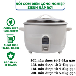 Nồi cơm điện công nghiệp ZISUN 10L, 13L, 18L, 20L - Hàng Chính Hãng