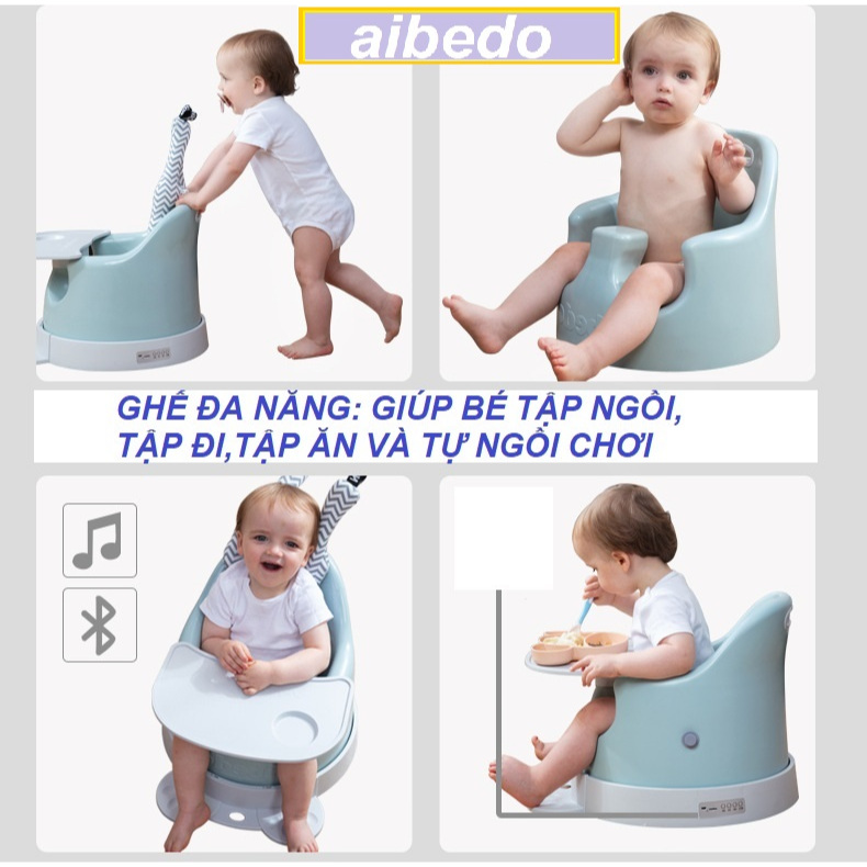 Ghế ăn dặm đa năng cao cấp - Tặng kèm đệm ngồi và đệm đầu
