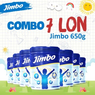Combo 7 lon jimbo 650g, sữa cho bé tăng cân, phát triển trí não, tăng cường sức đề kháng, bổ sung dinh dưỡng